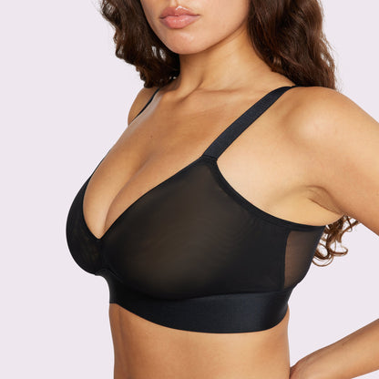 Triangle Bralette | Silky Mesh (Eightball)