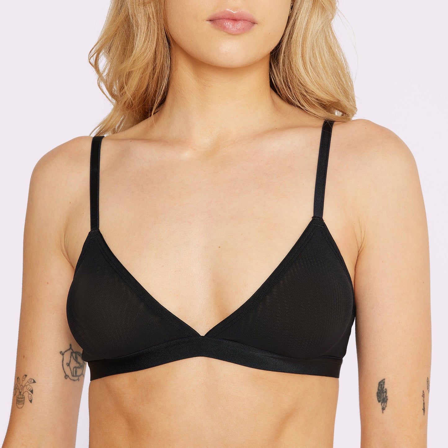 Triangle Bralette | Silky Mesh (Eightball)