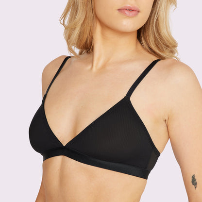 Triangle Bralette | Silky Mesh (Eightball)
