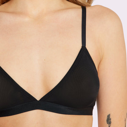 Triangle Bralette | Silky Mesh (Eightball)
