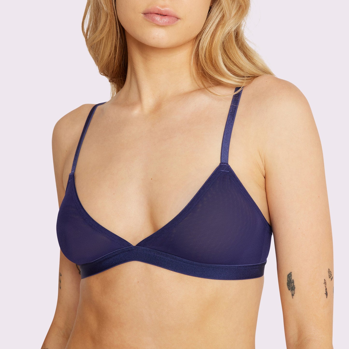 Triangle Bralette | Silky Mesh (Eightball)