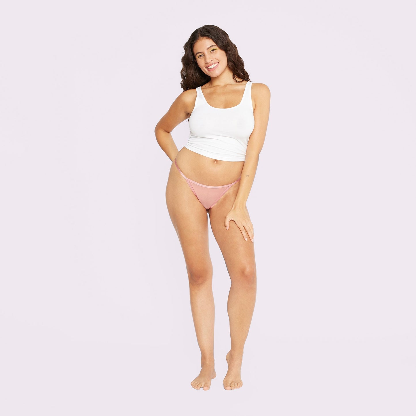 G-String Thong | Silky Mesh  (Pink Canyon)
